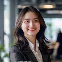陈晓薇，萝莉社创始人兼首席内容官，在明亮的办公室中自信地微笑，展现出专业内容领域的深厚积累与领导力